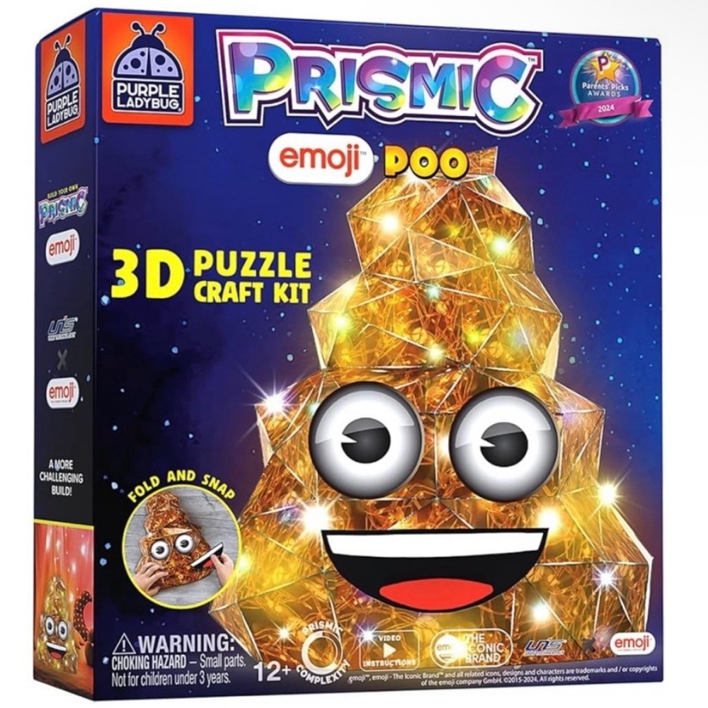 Emoji Poo 3D Puzzle Craft Kit - prisms light building kit NWT